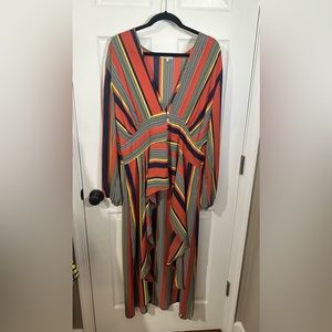 Colorful high low blouse